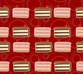 Cakes red seamless texture Royalty Free Stock Photo