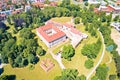 Cakovec old town in green park aerial view Royalty Free Stock Photo