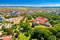 Cakovec old town Zrinski in green park aerial view Royalty Free Stock Photo