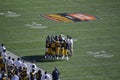 Cal Berkeley Football Huddle Royalty Free Stock Photo