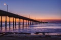 Pier at Ocean Beach in San Diego, California at Sunset Royalty Free Stock Photo