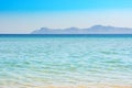 Beautiful clear beach Cala Alcudia, Mallorca, Spain Royalty Free Stock Photo