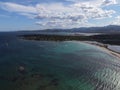 Cala Brandinchi beach with its beautiful white sand, and turquoise water. Tavolara, Sardinia, Italy. Royalty Free Stock Photo