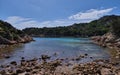 Cala Brigantina beach, little cove in Caprera island, Sardinia Royalty Free Stock Photo