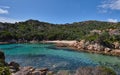 Cala Brigantina beach, little cove in Caprera island, Sardinia Royalty Free Stock Photo