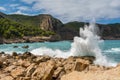 Cala D`Albarca at the north of Ibiza, during sunny day Royalty Free Stock Photo