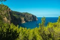 Cala D`Albarca at the north of Ibiza, during sunny day Royalty Free Stock Photo