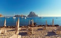 Cala d`Hort beach. Ibiza Island Royalty Free Stock Photo