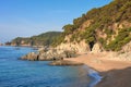 Cala de Boadella platja. Beach in Lloret de Mar, Costa Brava, Spain. Nudist spanish beach. Wonderful wild beach mediterranean sea