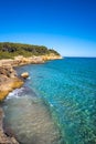 Cala de roca Plana beach in Tarragona Royalty Free Stock Photo