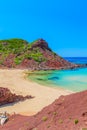 Cala del Pilar beach scenery at Menorca Royalty Free Stock Photo