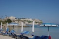 The Cala delle Arene beach in the Island of San Domino and in the background the Island of San Nicola - Tremiti Islands - Adriatic Royalty Free Stock Photo