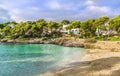 Cala Dor beach in Cala d`Or city, Palma Mallorca Island, Spain Royalty Free Stock Photo