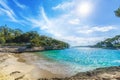 Cala Dor beach at Cala d `Or city, Palma Mallorca Island, Spain Royalty Free Stock Photo