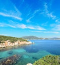 Cala Dragunara under clouds Royalty Free Stock Photo