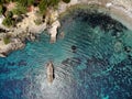 Cala en Cranc rocky seaside in the Palma de Majorca Royalty Free Stock Photo