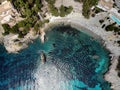 From above Palma de Mallorca rocky seaside Royalty Free Stock Photo