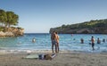 Cala en Turqueta, a famous beach in Menorca Island Royalty Free Stock Photo