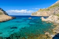 Cala figuera at cap formentor - beautiful coast and beach of Mallorca, Spain Royalty Free Stock Photo