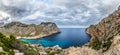 Panorama of Cala Figuera on the Formentor peninsula Royalty Free Stock Photo