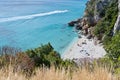 Cala Fuili Beach in Cala Gonone, Orosei Gulf Royalty Free Stock Photo