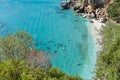 Cala Fuili Beach in Cala Gonone, Orosei Gulf Royalty Free Stock Photo