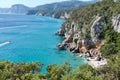 Cala Fuili Beach in Cala Gonone, Orosei Gulf, Sardinia, Italy Royalty Free Stock Photo