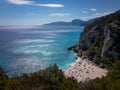 Cala Fuili beach and coast of Sardinia Royalty Free Stock Photo