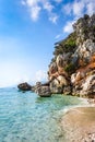 Cala Fuili beach in Orosei Golf, Sardinia, Italy Royalty Free Stock Photo