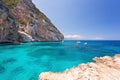 Cala Goloritze a beach located in the town of Baunei, Gulf of Orosei, Sardinia Royalty Free Stock Photo