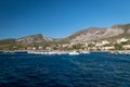 Cala Gonone and many rental boats Royalty Free Stock Photo