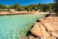 Cala Gracioneta beach, Ibiza island. Spain. Royalty Free Stock Photo