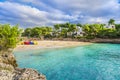 Cala Gran beach at Cala d`Or city, Palma Mallorca Island, Spain Royalty Free Stock Photo