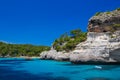 Cala Macarelleta beach cliffs