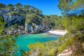 Cala Macarelleta beach in Menorca, Balearic islands Spain