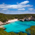 Cala Mitjana y Mitjaneta in Menorca Ciutadella at Balearic