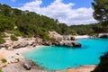 Cala Mitjana y Mitjaneta in Menorca Ciutadella at Balearic