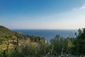 Cala Piccola, province of Grosseto, village and beach near Porto Santo Stefano photographed with drone. Royalty Free Stock Photo