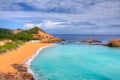 Cala Pregonda in Menorca at Balearic islands Royalty Free Stock Photo