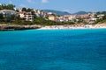 Cala Romantica coast and hotels, Majorca, Spain Royalty Free Stock Photo