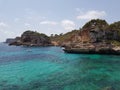 Unique dreamy Cala S`Almonia, Mallorca, Spain Royalty Free Stock Photo