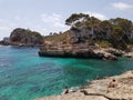 Unique dreamy Cala S`Almonia, Mallorca, Spain Royalty Free Stock Photo