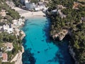 Cala Santany beach in the coast in Majorca Royalty Free Stock Photo