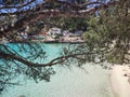 Cala Santany beach in the coast in Majorca Royalty Free Stock Photo