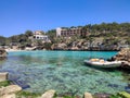 Cala Santany beach in the coast in Majorca Royalty Free Stock Photo