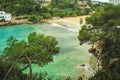 Cala Santanyi - beautiful empty beach during low season in Santanyi, Mallorca, Spain Royalty Free Stock Photo