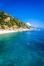Cala Sisine beach in Orosei Golf, Sardinia, Italy Royalty Free Stock Photo