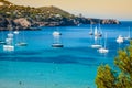 Cala Tarida in Ibiza beach San Jose at Balearic Islands Royalty Free Stock Photo