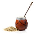 Calabash with yerba mate Royalty Free Stock Photo