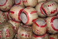 Calabashes cups pile for sale at Chichicastenango market